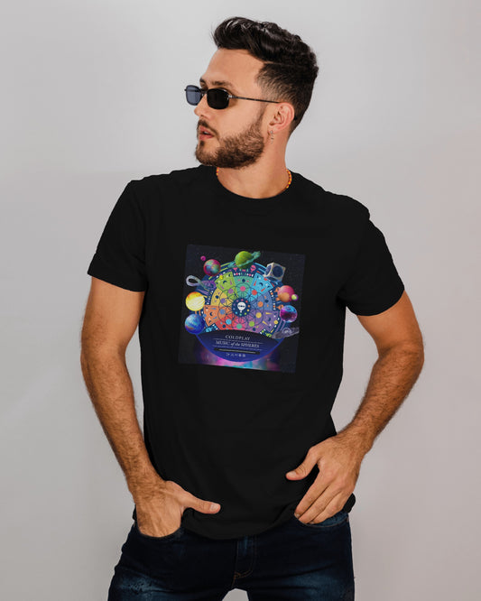 Teelure Men’s Coldplay Music of The Spheres  Graphic Printed T-shirt