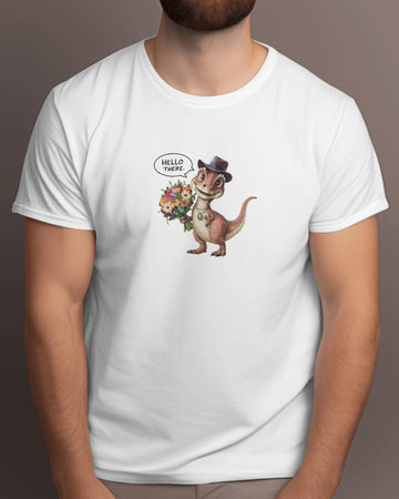 Cute Dinosaur Saying Hello T-shirt