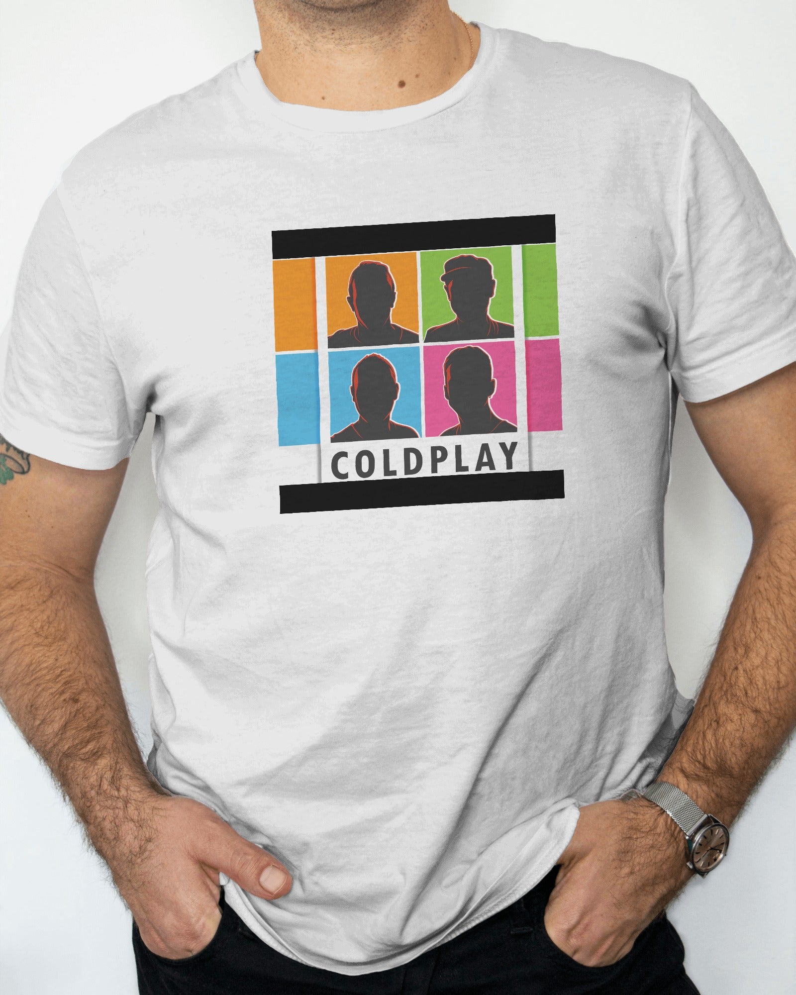 Teelure Men’s Coldplay Band Graphic Printed T-shirt