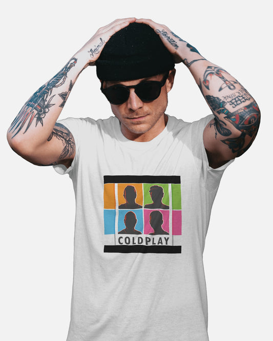 Teelure Men’s Coldplay Band Graphic Printed T-shirt