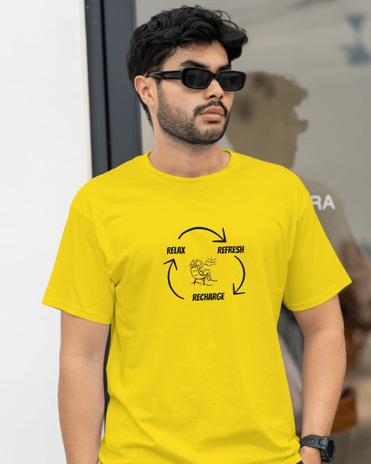 Yellow Relax T-shirt Front Side